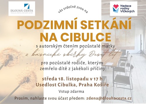 Setkání s autorským čtením na Cibulce