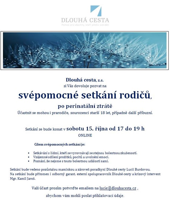 Svépomocné setkání on-line PRÁZDNÁ KOLÉBKA